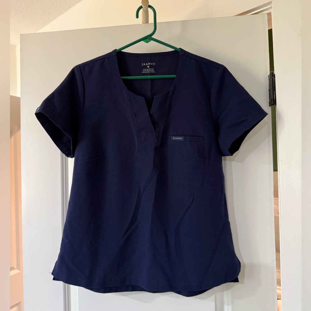 Jaanuu Navy v-neck Short Sleeve Scrub Top